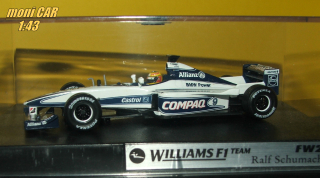 WILLIAMS FW22 F1 Team No.9 - Ralf Schumacher 2000 (1:43) HOT WHEELS