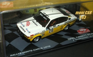 OPEL Kadett GT/E No.20 - F. Ormezzano - "Rudy"- Rallye Monte Carlo 1978 (1:43) Altaya/IXO