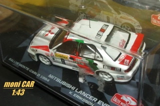MITSUBISHI Lancer Evolution I No.9 K. Erikkson - S. Parmander - rallye Monte Carlo 1994 (1:43) Altaya/IXO