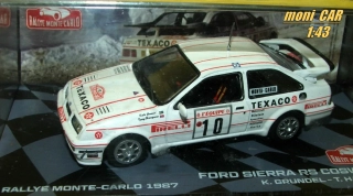 FORD Sierra RS Cossworth No.10 - K. Grundel - T. Harrymann Rallye Monte Carlo 1987 (1:43) Altaya/IXO